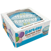 WÜFERS Birthday Cake blue box presents a festive dog treat display