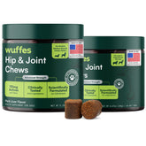 Wuffes Advanced Hip Joint Supplement bottle for dogs promotes comfortable daily movement