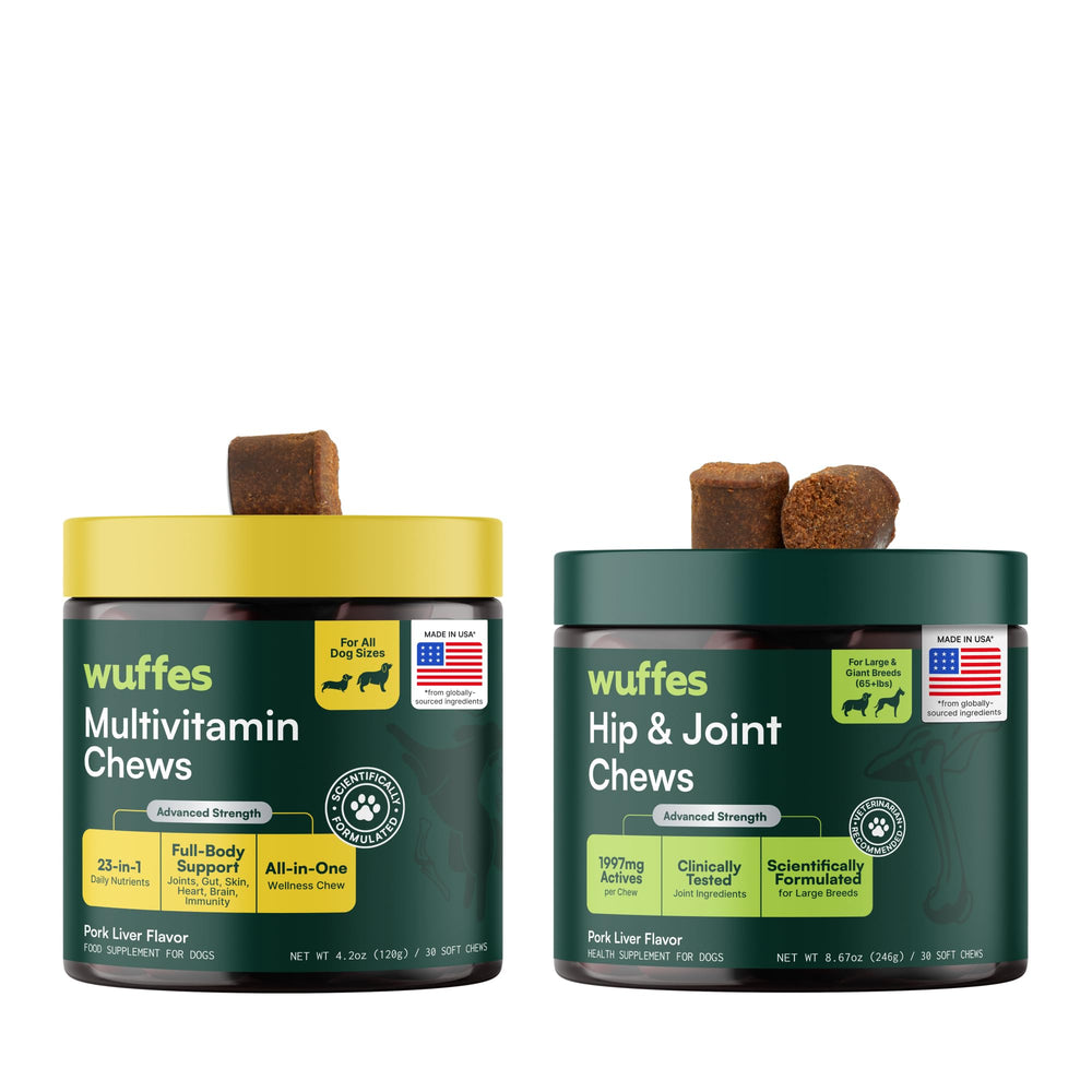 Wuffes bundle bottle visual for large breeds supports nose-to-tail wellness