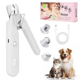 Wuioyz dog nail grinder with light for precise trimming.