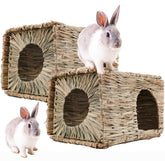 WUWEOT Grass Bunny House front view shows a cozy hideaway for small pets