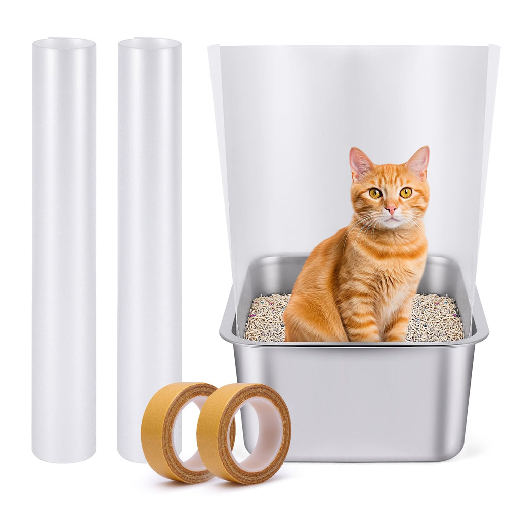 WYLUNBI seamless shield installed on a litter box to prevent spray and scatter