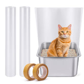 WYLUNBI seamless shield installed on a litter box to prevent spray and scatter