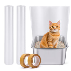 WYLUNBI seamless shield installed on a litter box to prevent spray and scatter