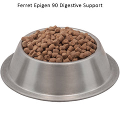 Close-up of Wysong Ferret Epigen 90 Digestive Support dry kibble, highlighting high meat content.