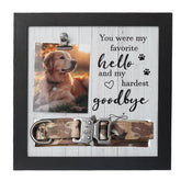 X-partner pet memorial frame with collar slot keeps your pet's collar and photo together for a lasting memory.