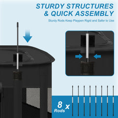 X-ZONE PET dog playpen open setup demonstrating quick outdoor use