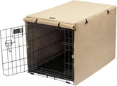 X-ZONE PET crate cover in tan offers private space and ventilation for 30-inch crates.