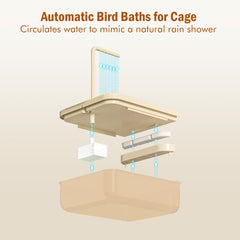 Xamanabu durable ABS plastic bath supports long-lasting cage use.