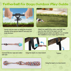 Xaninp Tether Tug red ball loop provides varied tug grip.