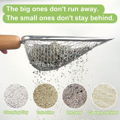 XBX stainless steel litter scoop emphasizes durability and rust resistance