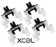 XCEL blade drive lever assembly, front view, highlighting compatibility for precise blade movement.