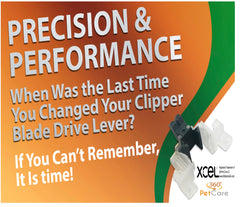 Metal support bar of XCEL blade drive lever assembly adds stability for daily grooming.