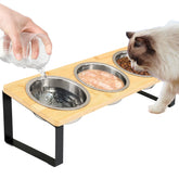 XDRKJDH elevated cat bowls with three bowls for steady meals