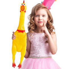 Xeehwb 22-inch crazy huge rubber chicken ready for outrageous pranks and laughter.