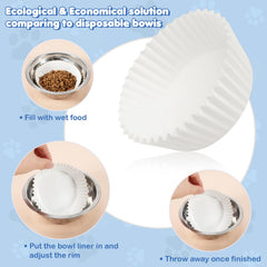 Xelsluthe coated paper bowl liner for leak-resistant serving of wet or dry food.
