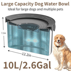 Xetino 2-6 gallon capacity bowl ideal for large dogs and multi-pet households.