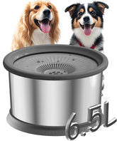 Xetino 6.5L no-spill dog water bowl, top view, spill-preventing design for calm hydration