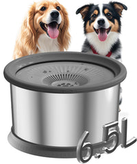 Xetino 6.5L no-spill dog water bowl, top view, spill-preventing design for calm hydration