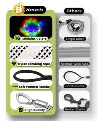 Xeuch LED leash USB-C charging port enables quick top-ups