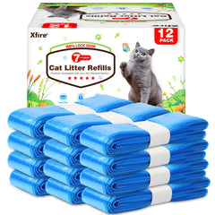 Xfire cat litter refill bags compatible with Litter Genie pails for quick setup.