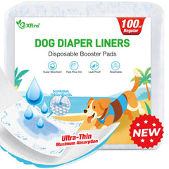 Xfire dog diaper liner ultra-thin-absorbent-core keeps leaks controlled with comfortable wear.