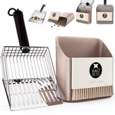 XIAOXINGYUN cat litter scooper with holder kit, durable metal scoop for everyday use