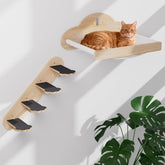 XiaZ cat wall hammock with four climbing steps for secure elevated lounging.