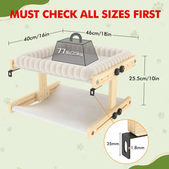 XiaZ cat window bed offers ample space for stretching.