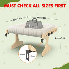 XiaZ wooden-frame perch helps save floor space in small homes.