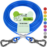 XiaZ dog tie-out cable 50ft blue for secure yard play and freedom