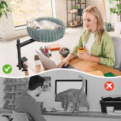 XiaZ elevated cat perch keeps your feline close and off the floor for easy access.
