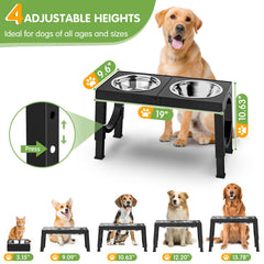 XiaZ adjustable-height stand showcases five levels for different dogs and postures.