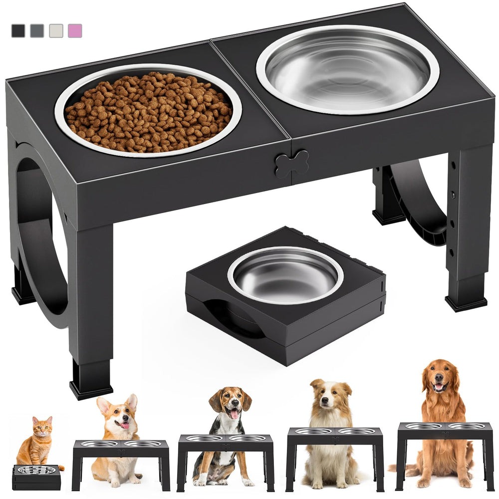 XiaZ elevated dog bowls large breed stand setup with ergonomic height for easy feeding.