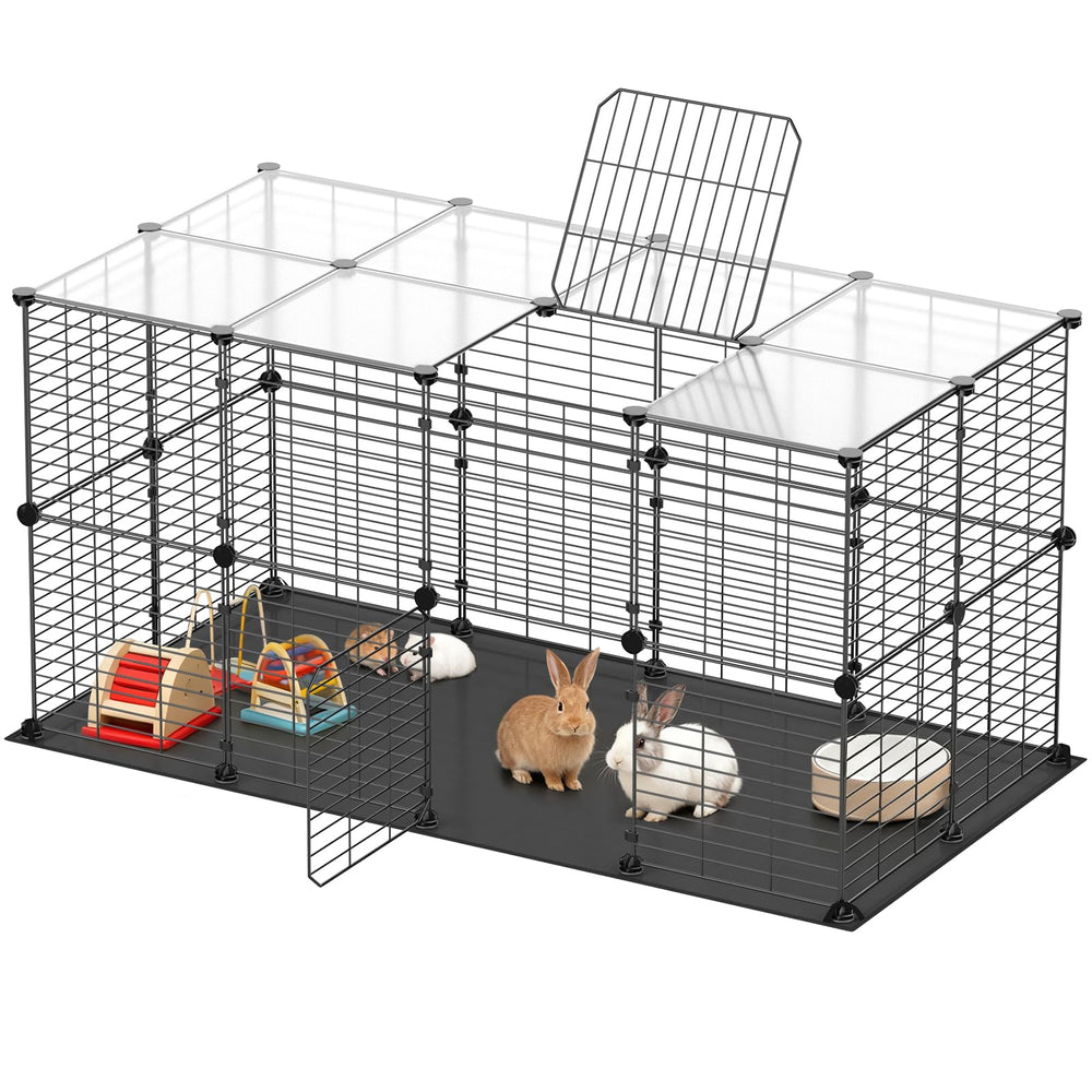 XiaZ Guinea Pig Cages assembly shows quick setup for a safe, expandable playpen.