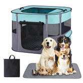 Xihan pet playpen with waterproof pad and top cover for ventilation