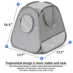 XingYunEr collapsible cat litter box shell open for quick setup on trips