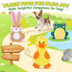 XIUGOAL Duck plush squeaker crinkle toy for interactive fun