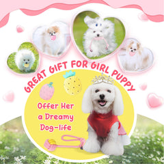 XIUGOAL pink puppy rope toy for tug-of-war and interactive play