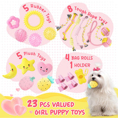 XIUGOAL pink rubber chew toy crafted for teething comfort and gum massage.