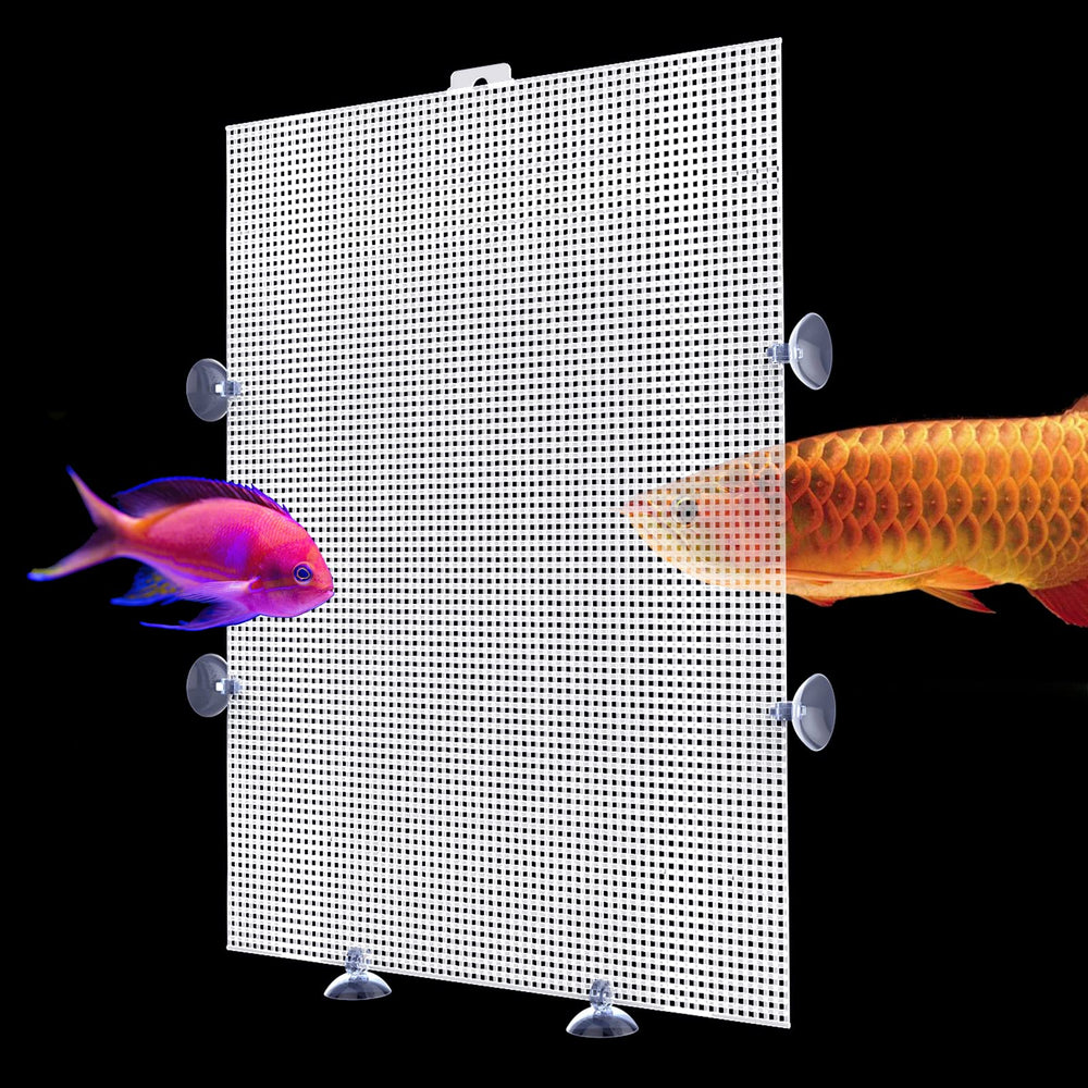 XiyaxiVici fish tank divider 17x13 in isolates fish while keeping a clear view.