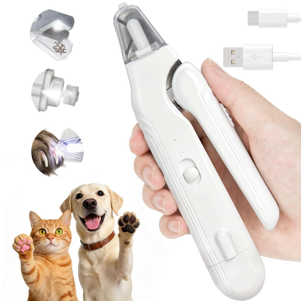 XLMCWT 2in1 dog nail clippers with light for precise cuts on dark nails.