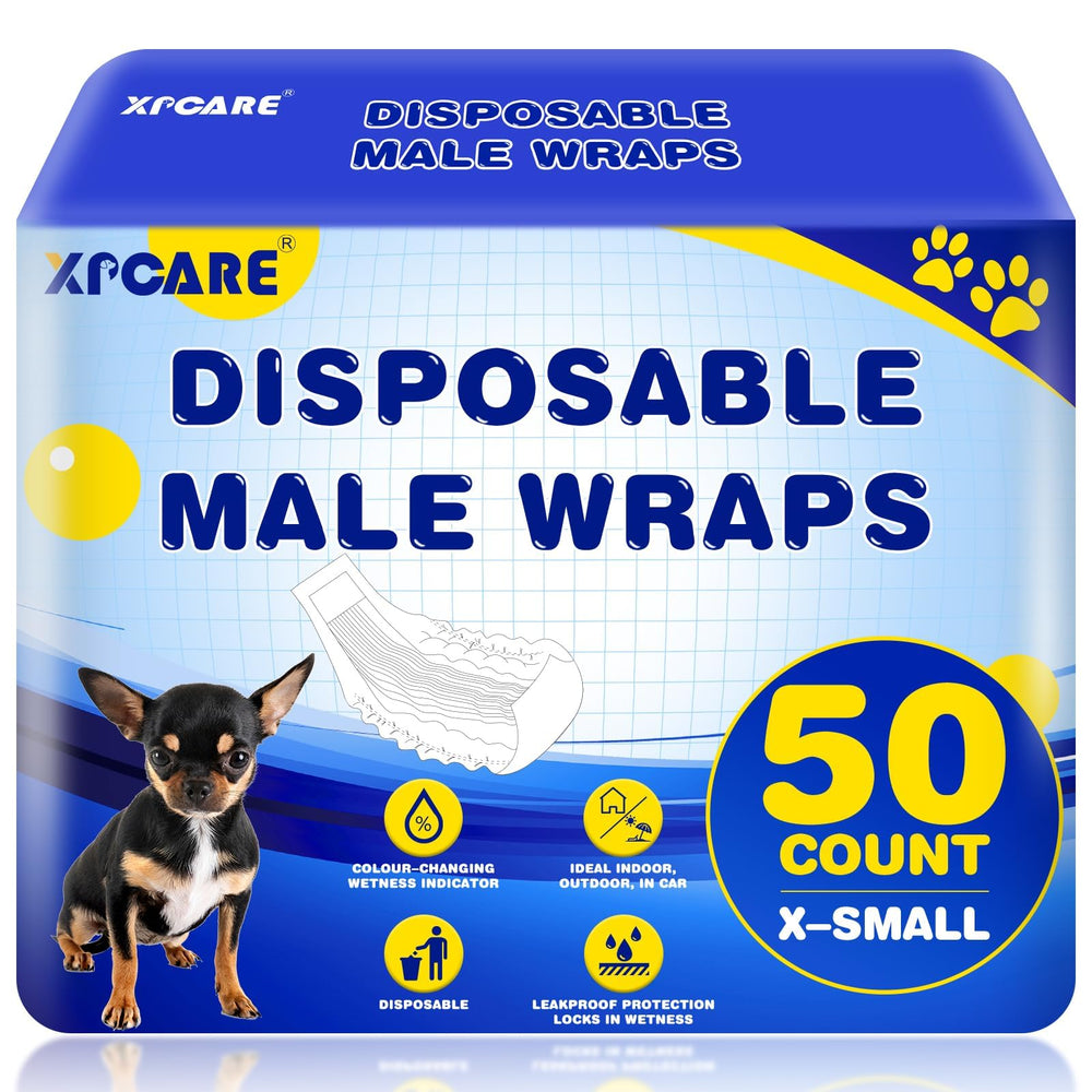 XPCARE XS dog diapers pack front view for travel use