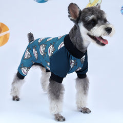 XPUDAC dog pajamas with rubber-band bottom for secure fit