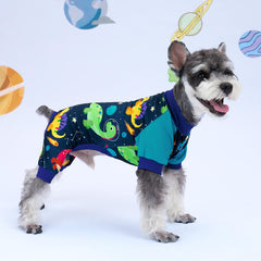 XPUDAC dog pajamas with universe shark pattern for playful outfits