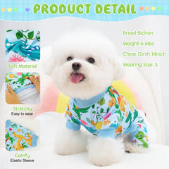 XPUDAC monkey pattern dog pajamas ideal for daily wear.