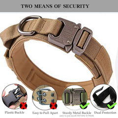 Xqpetlihai tactical dog collar durable nylon for rugged outdoor use