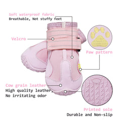 XSY&G Dog Boots reflective strips enhance night visibility during walks.