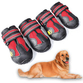 XSY&G dog boots front view showing waterproof exterior for outdoor protection