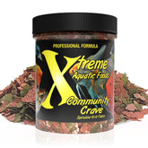 Xtreme Aquatic Foods Community Crave bottle front highlighting krill and spirulina for vibrant colors.